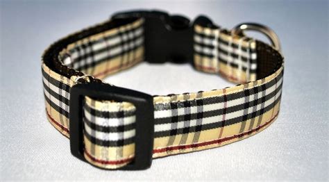 Burberry plaid dog collar